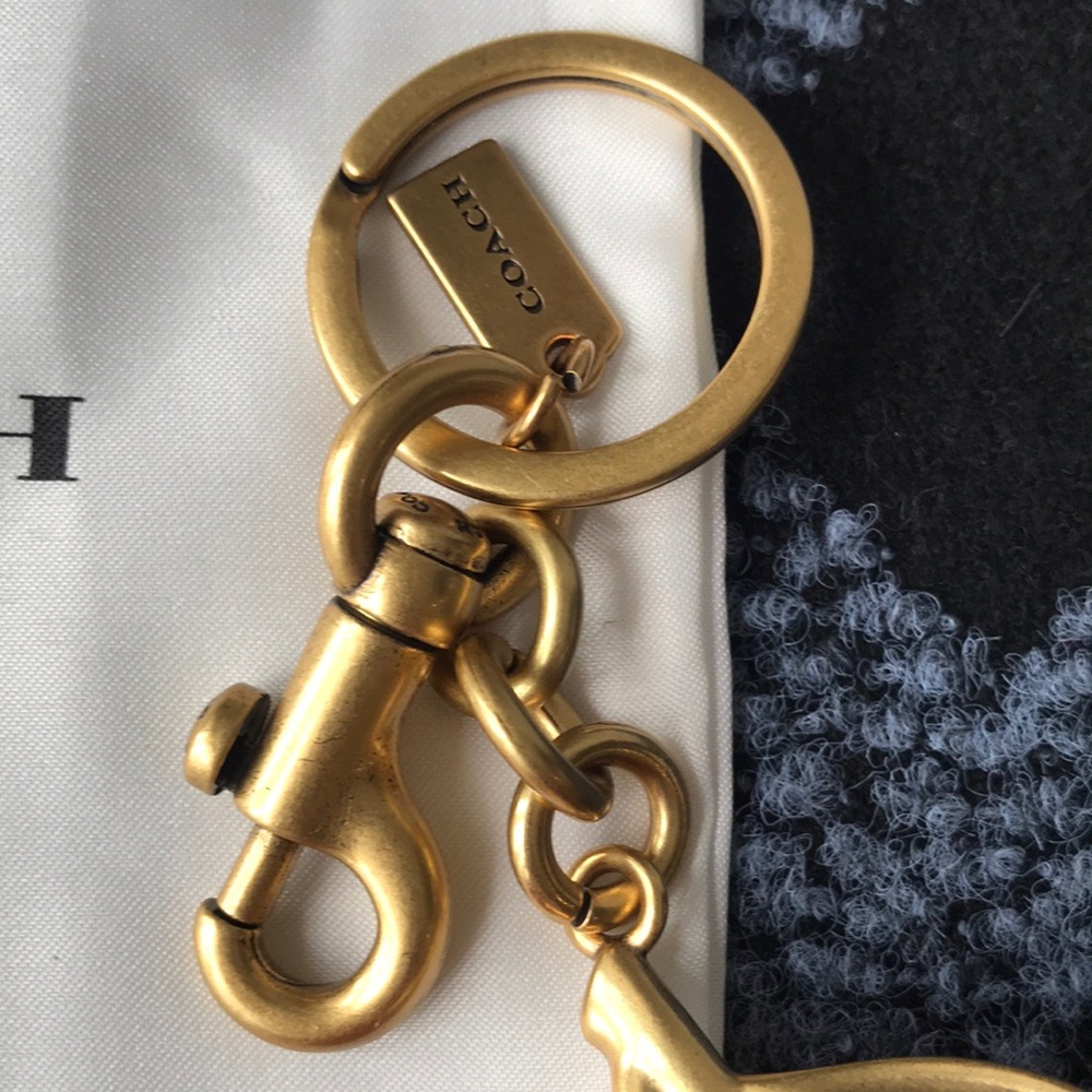 Coach Gold-Tone Cherry Keychain with Red Glitter Cherries - Picture 3 of 4